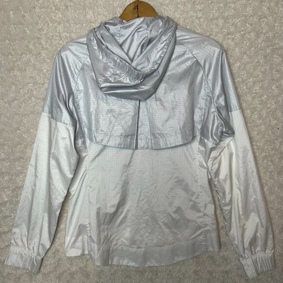Nike Reflective Windbreaker Zipper Up White‎ Size XS - Picture 8 of 8
